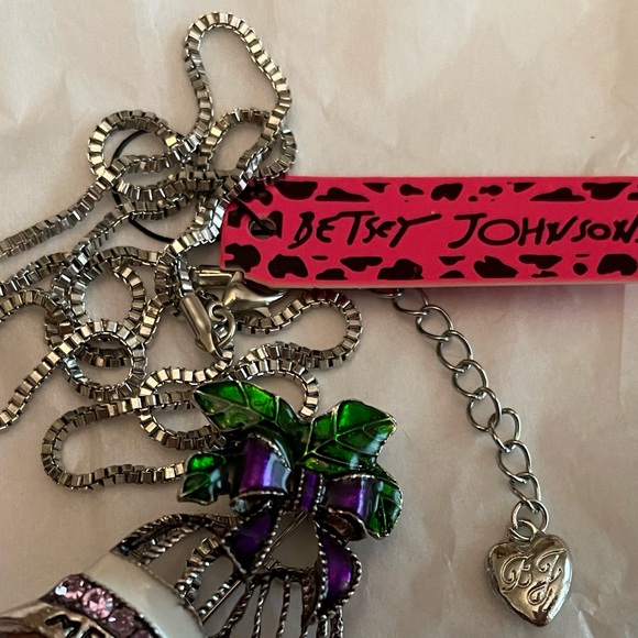 Betsy Johnson Christmas bells necklace - Picture 4 of 6